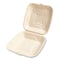 Boardwalk Bagasse PFAS-Free Food Containers, 1-Compartment, 9 x 1.93 x 9, White, Bamboo/Sugarcane, 200PK HL-91BW-NPFA - alternate 1